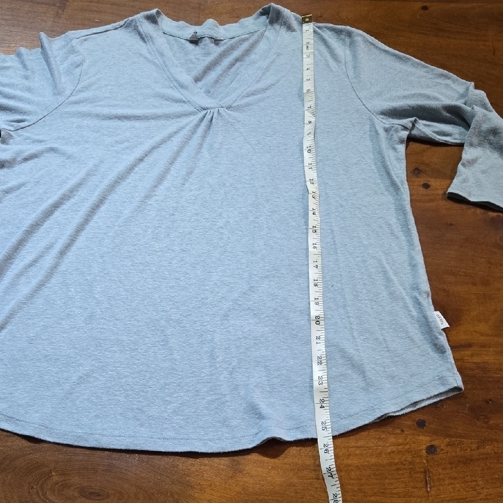 Orvis Ether Green Three-Quarter Sleeve Tee Linen Blend Size XL - Picture 3 of 6